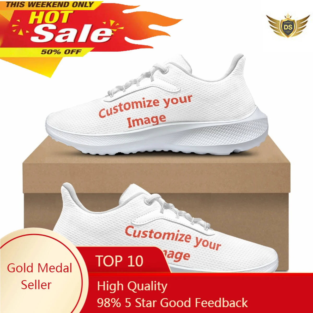 Aangepaste Sneakers Voor Vrouwen Man Ademende Comfortabele Mesh Casual Gevulkaniseerde Schoenen Zachte Outdoor Sport Hardloopschoenen