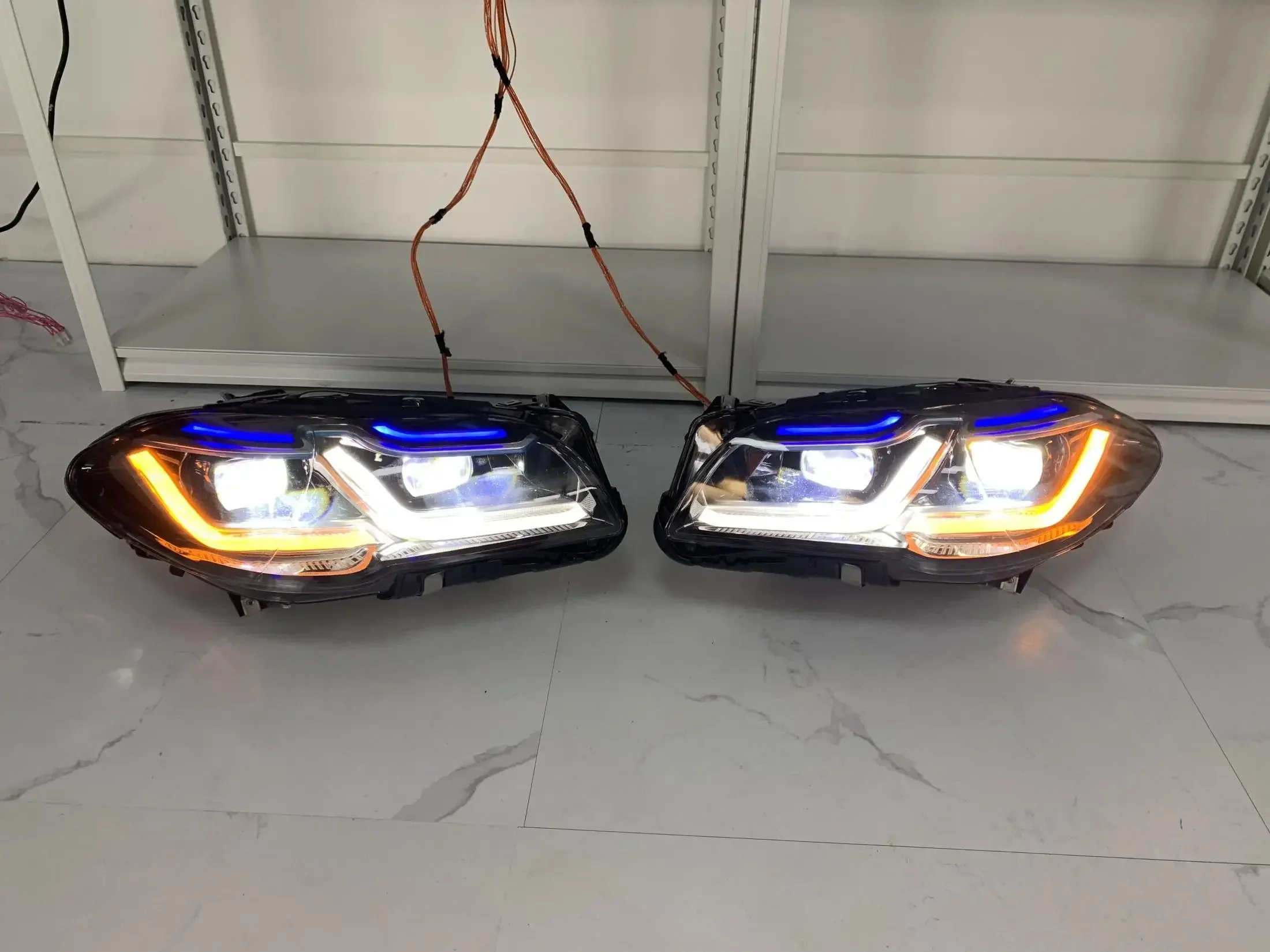 Suitable forSeries halogen hernia lamp hid upgrade to blue laser L DRL LED headlights