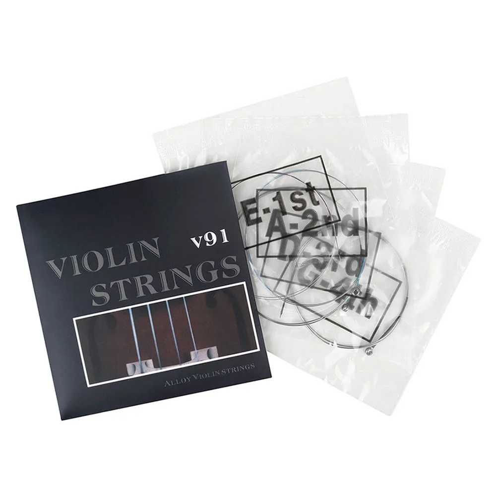 

4pcs Violin String Set Replacement Universal Metal Strings Standard Tension Extraordinary Tone Durable Accessories Beginners