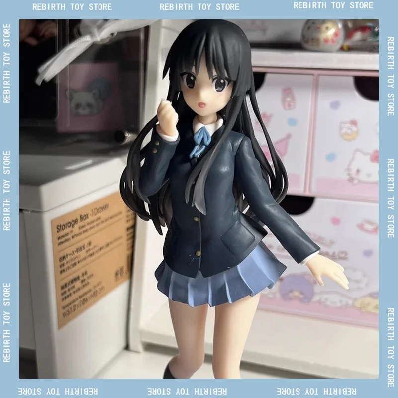 

18cm Original Genuine K-On! Mio Akiyama Action Figure Kawaii Pvc Figurine Gk Statue Decoration Model Doll Toys Birthday Gifts
