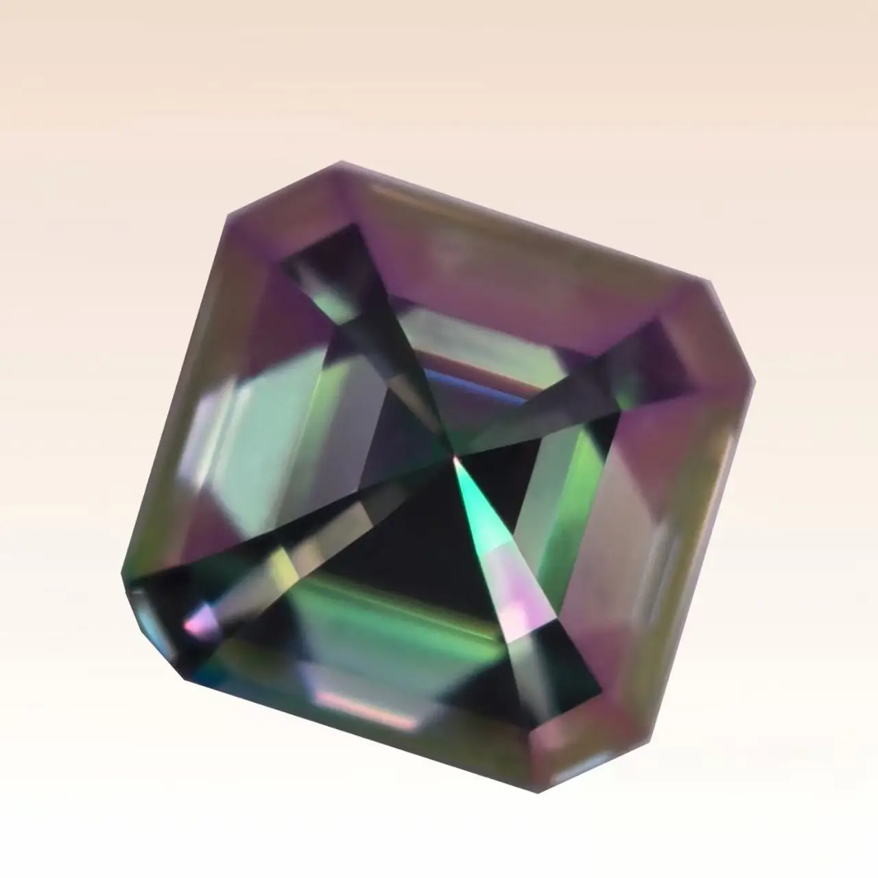 Moissanite Stone Rainbow Purple Asscher Cut 0.5-3.0ct Real Moissanite Loose Gemstones Positive Pass Tester with GRA Certiificate