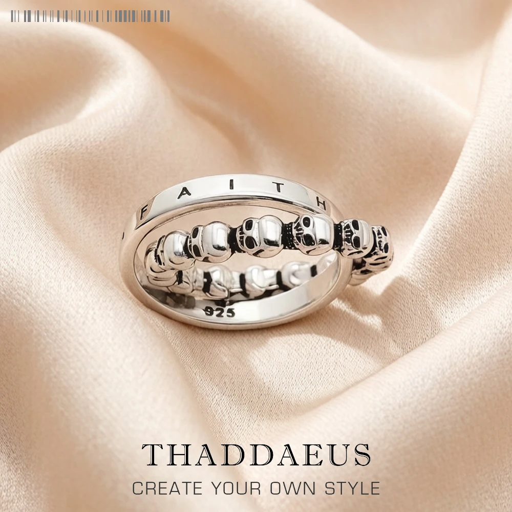 

Ring Skull, Love, Faith, Hope 2022 Brand New Vintage Fine Jewerly For Women Men Gift In 925 Sterling Silver