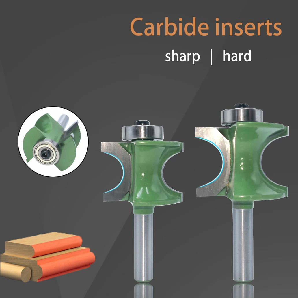 

8mm Shank Wood Milling Cutter Carbide Tools Face Mill Router Bit Woodworking Routing Bullnose Half Round Bit Fresas Pra Madeira