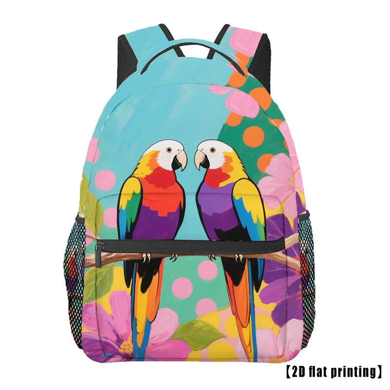 Casual Travel Backpack, Large Backpack colorful parrots Bag, Fits a  14in Laptop Suitable for Everyone, Travel, Business Journey