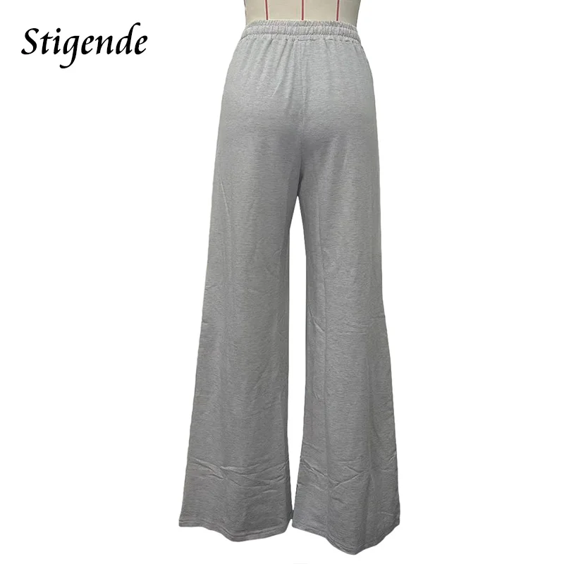 Stigende Wide Leg Joggers Sweatpants Women Drawstring Loose Palazzo Pants