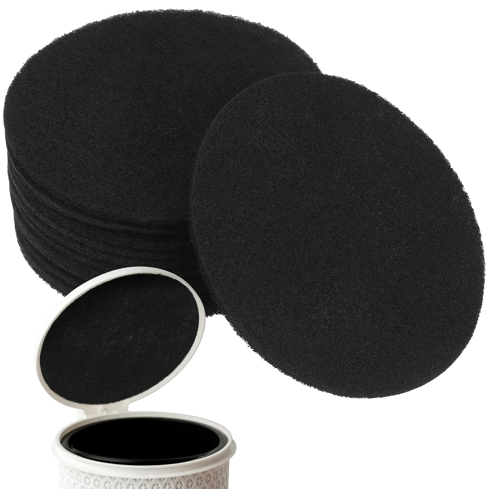 12 قطعة مرشحات صندوق السماد الفحم سلة المهملات مزيل الروائح الكريهة رائحة لسلة النفايات المنزل مكتب فندق استخدام منصات تصفية