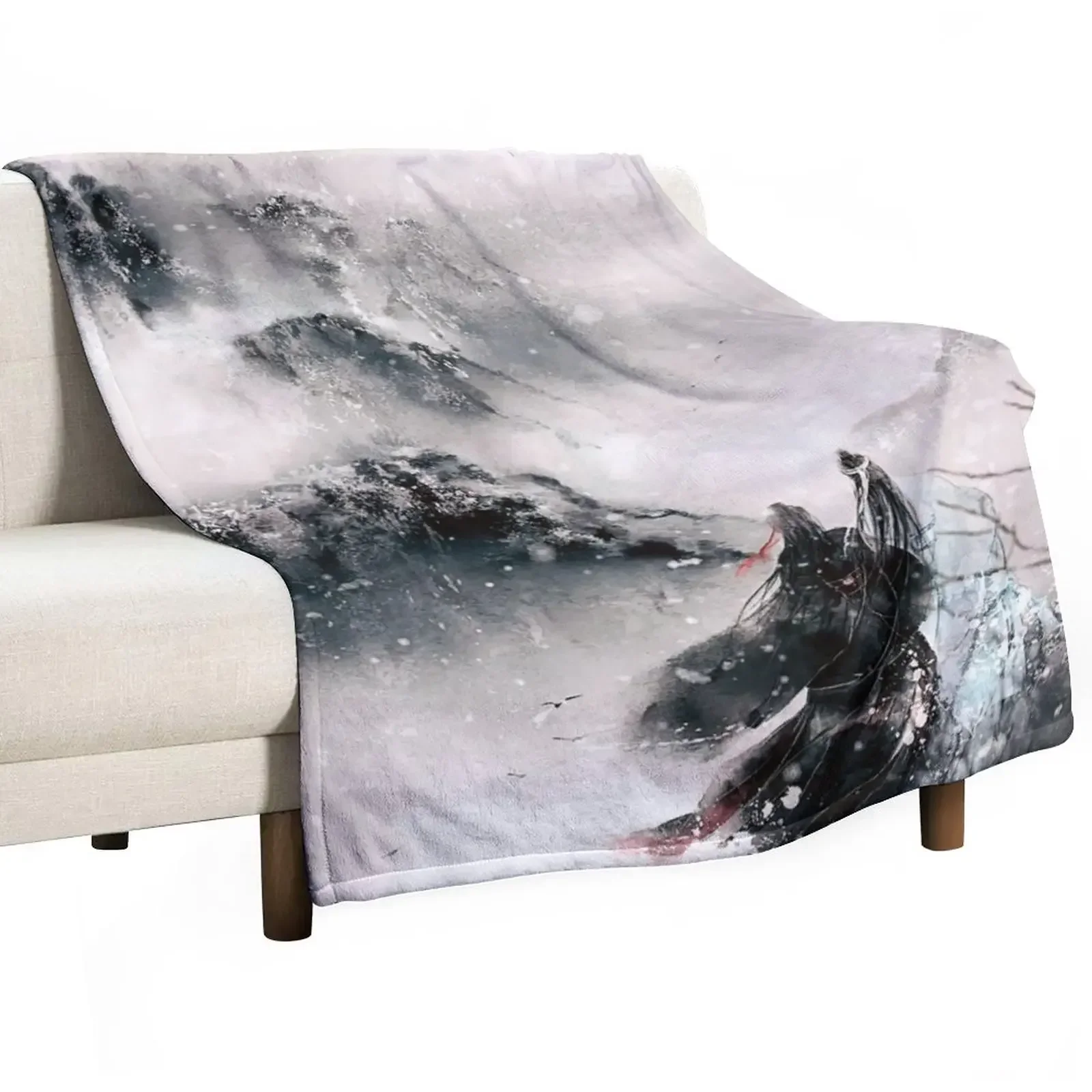 Wei wuxian and Lanzhan cultivating around the world married Throw Blanket blankets and throws christmas gifts Blankets