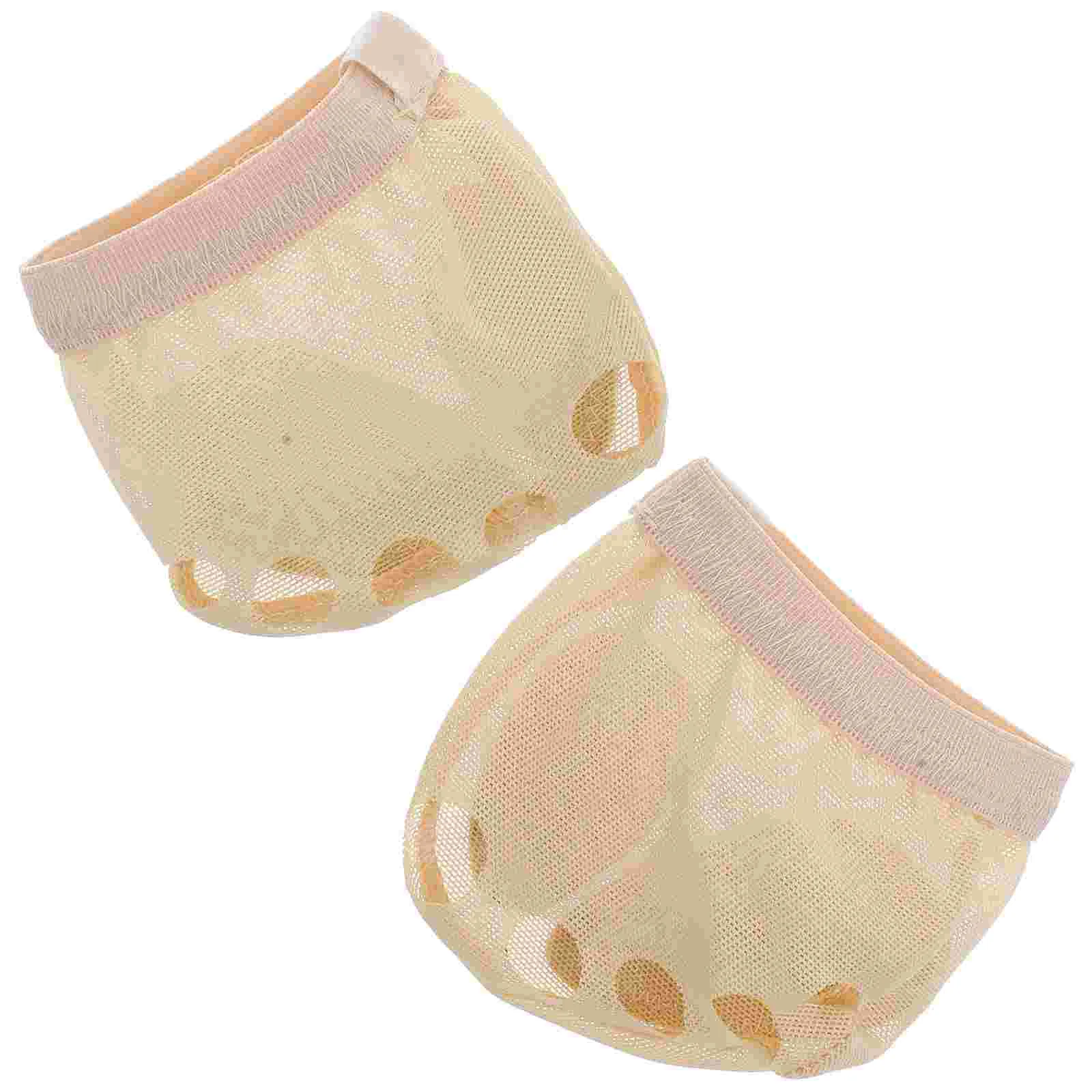 1 Pair of Ballet Forefoot Cushion 5 Holes Elastic Half Sole Dancing Shoes - Size S ballet shoes dance shoes