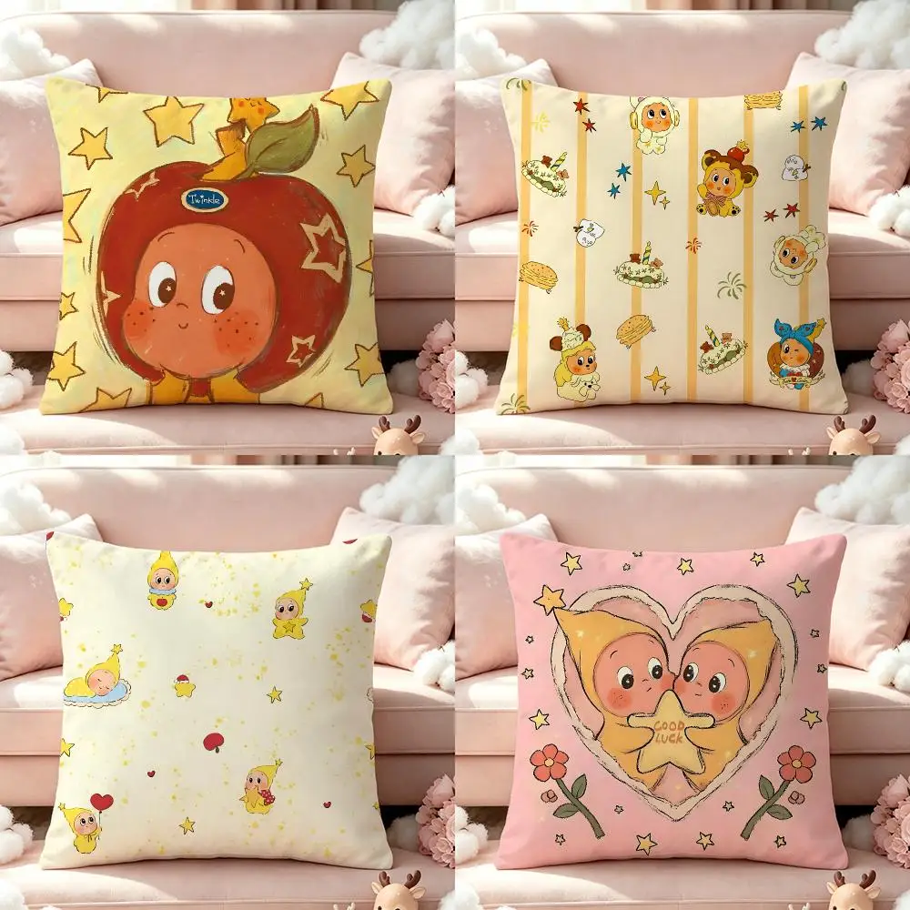 Pattern Twinkle Twinkle Cushion Cover Pillow Short Plush Pillow Cute Simple Style For Living Room Bedroom Birthday Gift