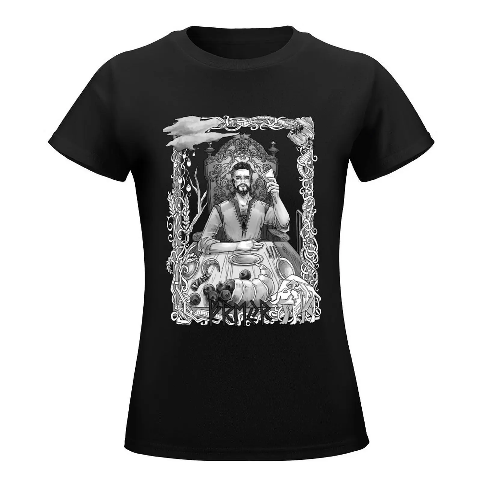 Freyr-T-shirt graphique pour femme, Dieu de la récolte et Lord of the Lords, Vêtements esthétiques, Économie mignons, Robe