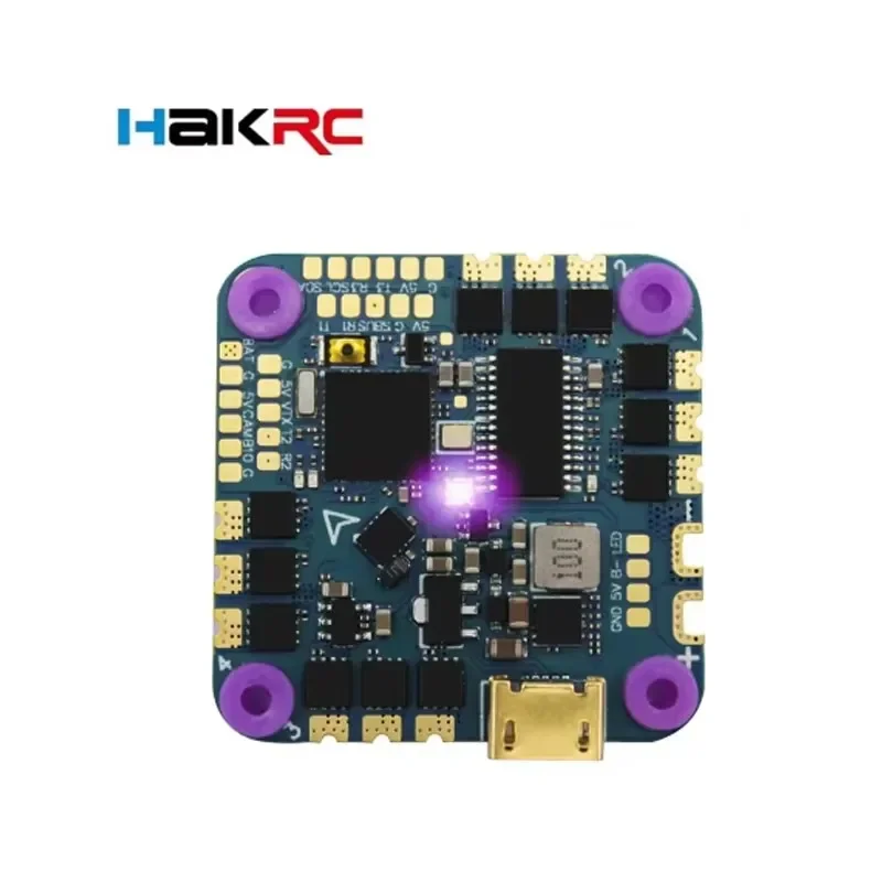 

HAKRC F4126 F411 AIO Flight Controller - ICM42688, BLHELI_S 20A/40A ESC, Built-in OSD/Barometer/Current Sensor - 2-6S Compatible