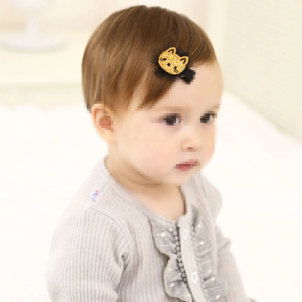 

6 pcs Petal Kitten Hair Clip Net Design Kids Girl Hairpins Cat Hair Clips Adorable Accessories for Baby Toddlers Women All