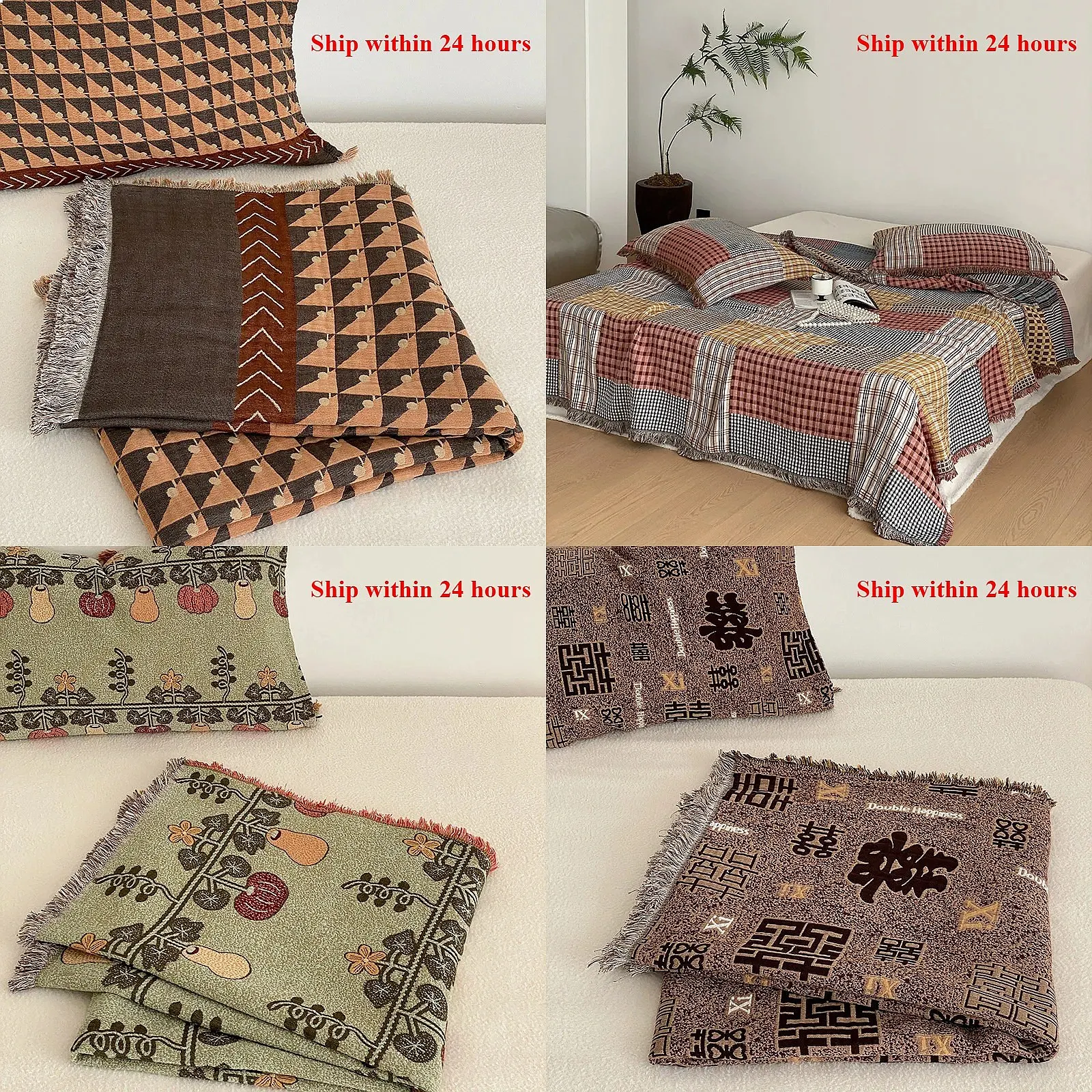 summer-cotton-4-layer-gauze-fringed-blanket-travel-cool-quilt-leisure-towel-blanket