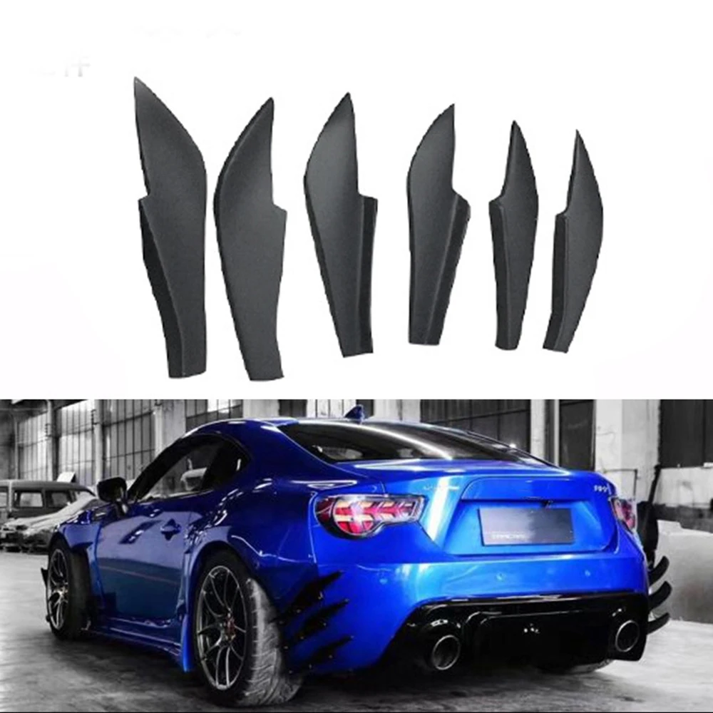 

Carbon Fiber Fibre Rear Bumper Lip Spoiler Wing Canards Fit For Toyota GT86 Subaru BRZ 2013-2019