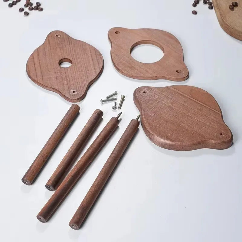 

Wooden Hand Drip Coffee Maker with Borosilicate Glass Cold Brewing Ice Dripper Tower for Making Ice-Cold Coffee