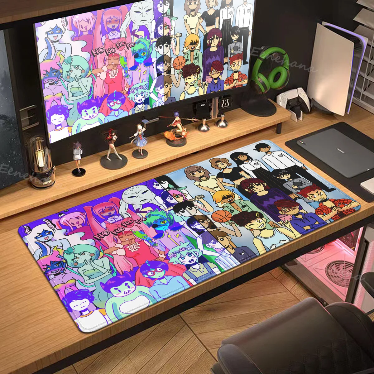 Large Mouse Pad Kawai Anime Omori Desk Mouse Pad Cute HD Desk Pad Extended Gaming Keyboard Mats Large XXL Gamer Mousepad 90x40