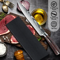 8 Inch Utility Sharp Slicing Knife Home Meat Cutting Kitchen Knives Damascus lasers Pattern Paring knife Japanese Sushi Knife