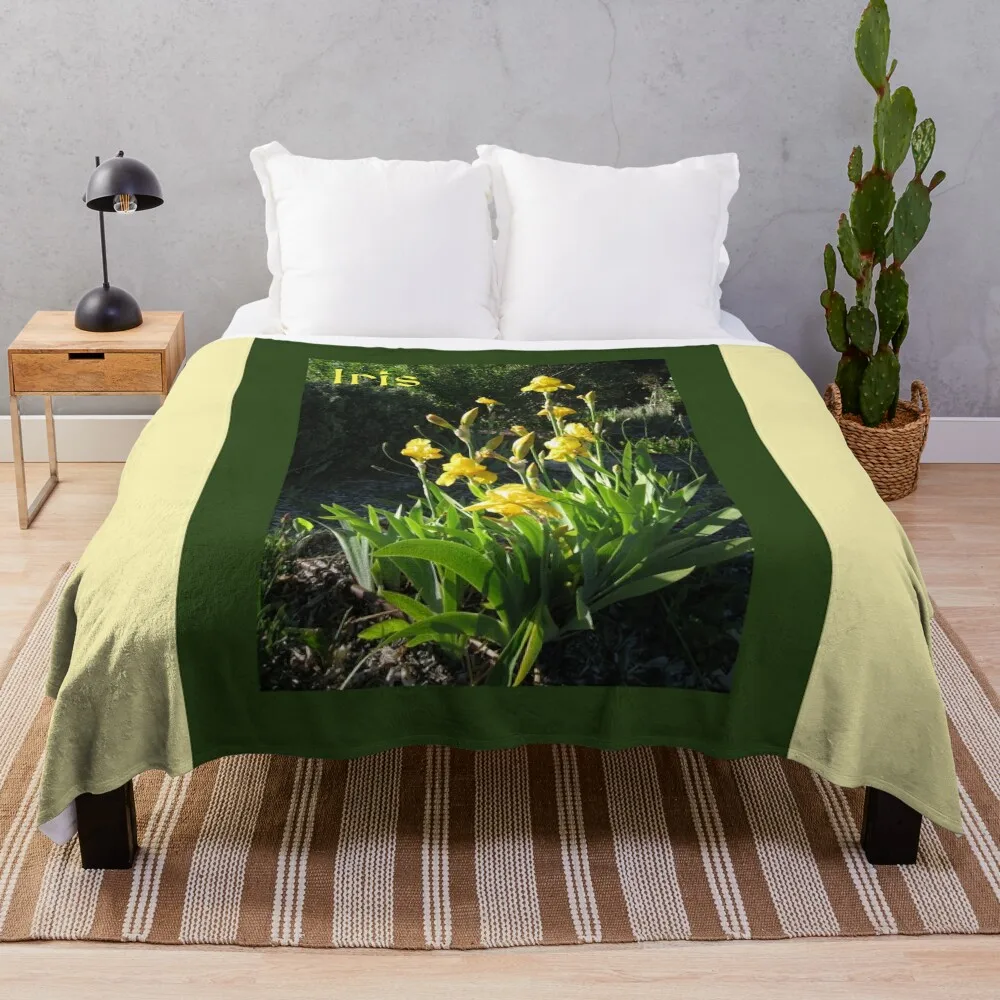 Yellow Iris Photograph Throw Blanket For Baby Stuffeds halloween Winter beds Blankets