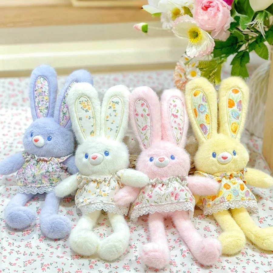 30cmのかわいいプルアウト式うさぎぬいぐるみキーホルダー、クリエイティブなぬいぐるみ耳を引っ張るバニーペンダント、バッグチャーム、子供のストレス解消ギフト