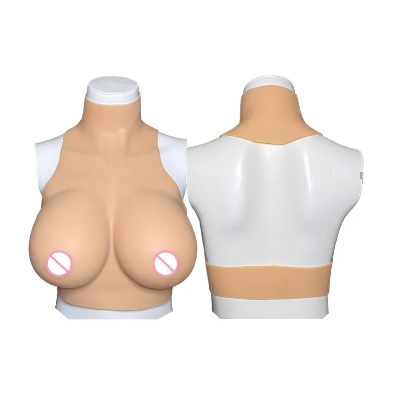 Huge Plump Silicone Breast Forms for Crossdresser Trans Cosplay Soft Shake Enhance Fake Boobs with St for Party Live Streaming
