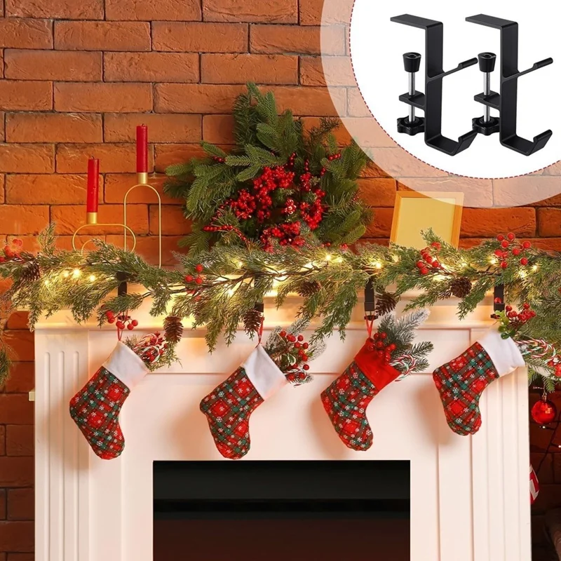 

File storage in Stock New Arrivals 2 in 1 Mantel Hanger for Garland and Stockings, with Dual Hooks