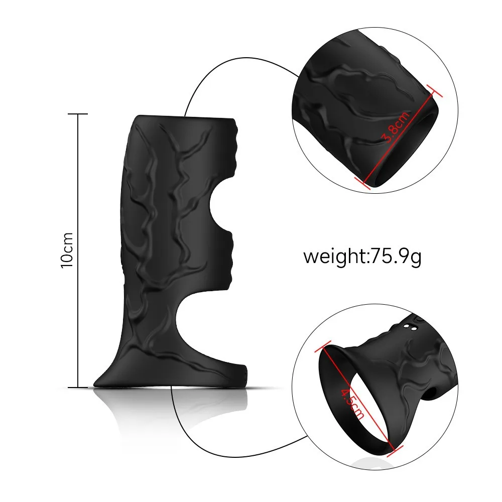 تهتز القضيب كم خاتم الديك الجنس لعب الكبار القضيب موسع للرجال الخصية G بقعة تحفيز القضيب الدائري هزاز #5