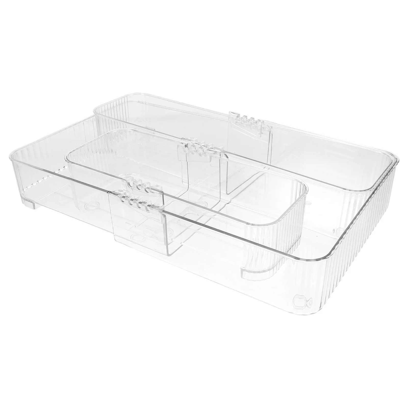 

3 Pcs Drawer Storage Box ganizing Trays Desktop ganizer Divider Bin Cabinet Tidy Up Space Saving Transparent