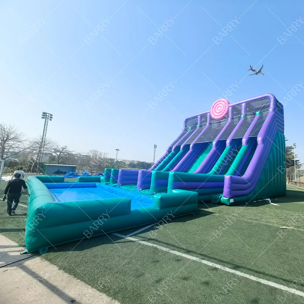 

Commercial Giant Party Water Slide Inflatable Cheap Adult Inflatable Water Slide with Swimming Pool Inflatable Slide