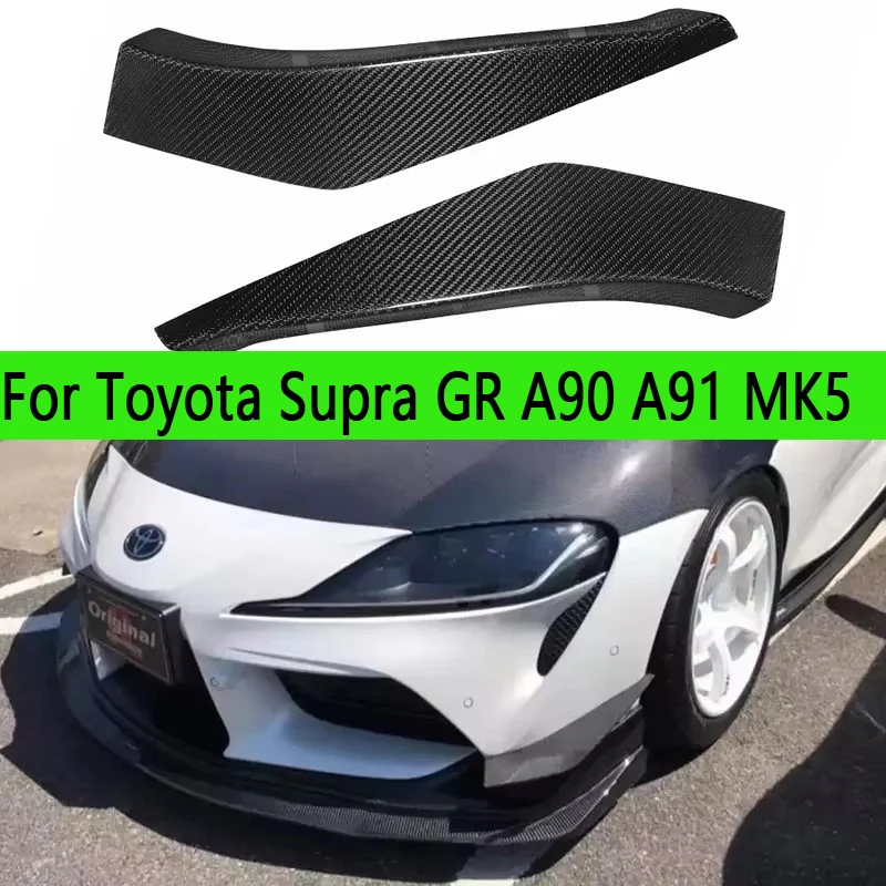 

For Toyota Supra A90 A91 MK5 Carbon fiber wind knife fog lamp air vent decorative strip Modified and upgraded body kit