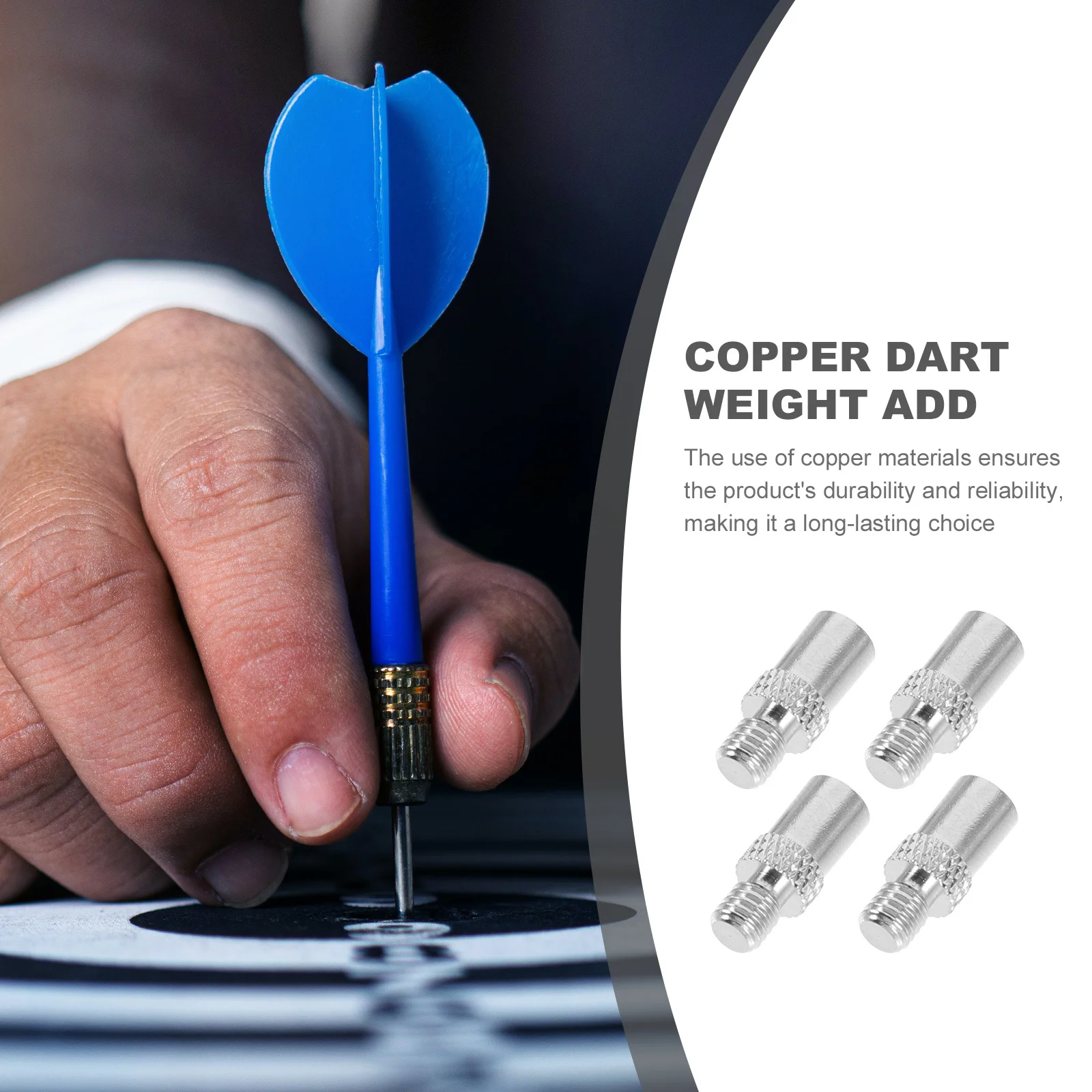 

4Pcs Copper Dart Weight Add Durable Materials Superior Craftsmanship Stability Enhancer Supplies Accessories Copper Weight Add