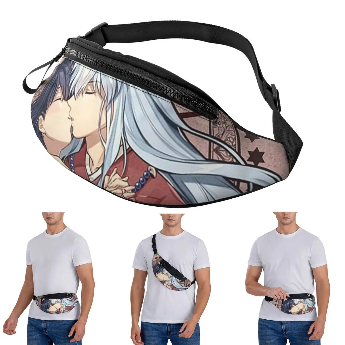 

Crossbody Waist Bag Manga Kimono Inuyasha Sesshomaru Men Women Fanny Pack Traveling Running Money Phone Pouch