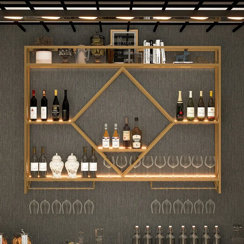 

Wall Bar Cabinet Display Drinks Antique Furniture Room Liquor Full Kitchen High End Luxury Whiskey Showcase Modern Home Shelves