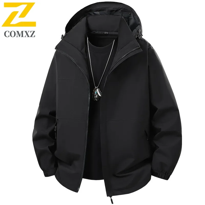 سترة COMXZ للرجال لراكبي الدراجات النارية متعددة الجيوب مقاومة للماء للاستخدام الخارجي سترات موتوكروس للسفر معطف مريح للخريف لركوب الدراجات #3