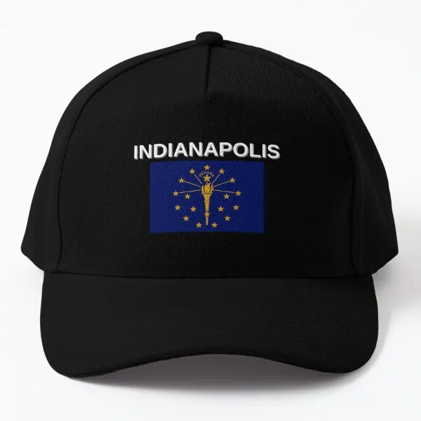 Indianapolis Capital Of The State Of In  Baseball Cap Hat Sport Solid Color Bonnet  Mens Fish Casquette Hip Hop Women Black Boys