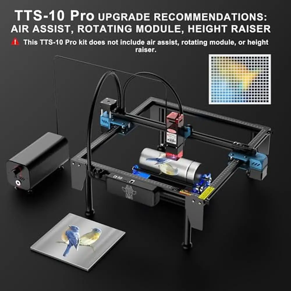 10W Laser dioda pengukir CNC Router kulit pemotong logam kayu WiFi/BT mendukung 300x300 Area kerja lensa ESP32 Fac kecepatan tinggi