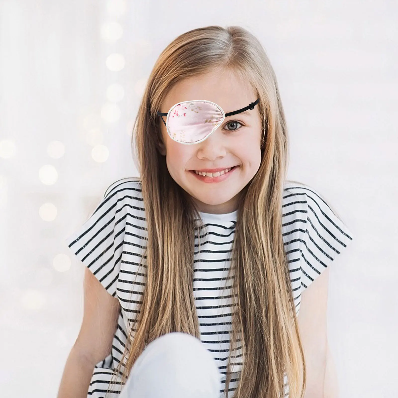 

2 Pcs Silk Eye Mask One Cover Corrective Patch Amblyopia Light Blocking Patches Shortsighted