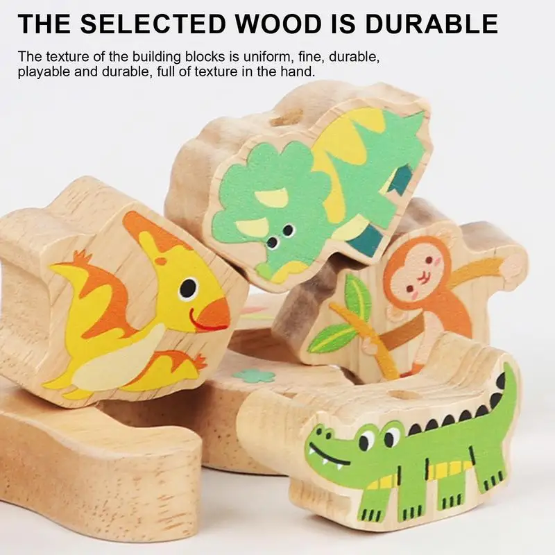 Wooden Stacking Toys Stacking Balance Tree Colorful Wooden Stacking Blocks Toy Set Wooden Blocks Stacking Toys For Toddler