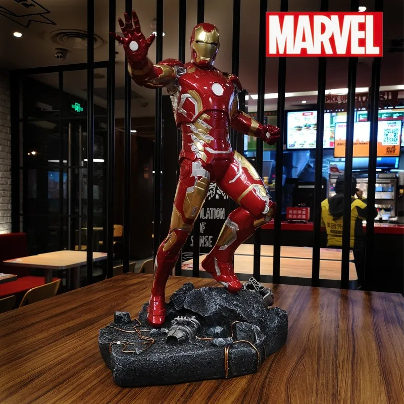 Marvel Iron Man Figure Model Mk43 Big Decoration Vengeant Alliance 4 Resin Statue Doll Birthday Gift Desktop Action Figurine