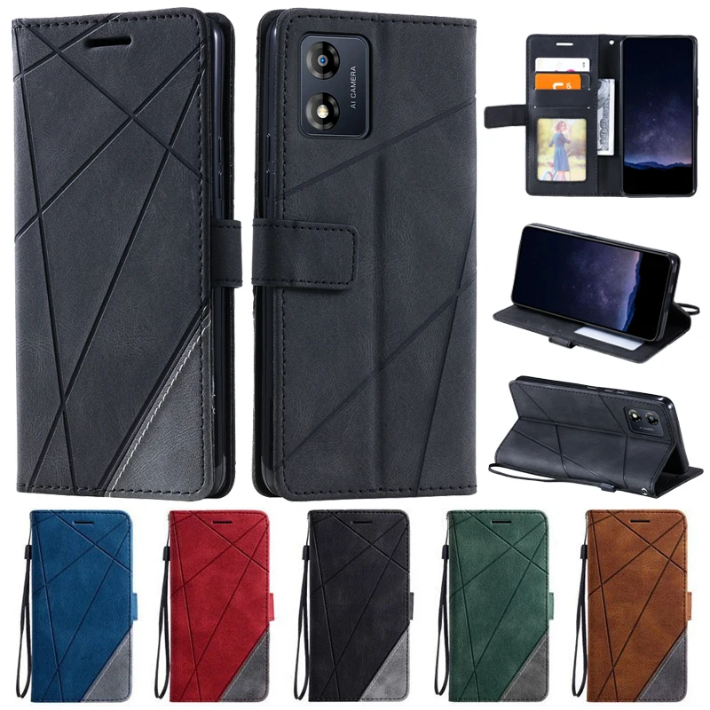 Funda E13 para Coque Motorola Moto E13, Funda de lujo con tapa tipo billetera de cuero para Funda Motorola E13 MotoE13 E 13