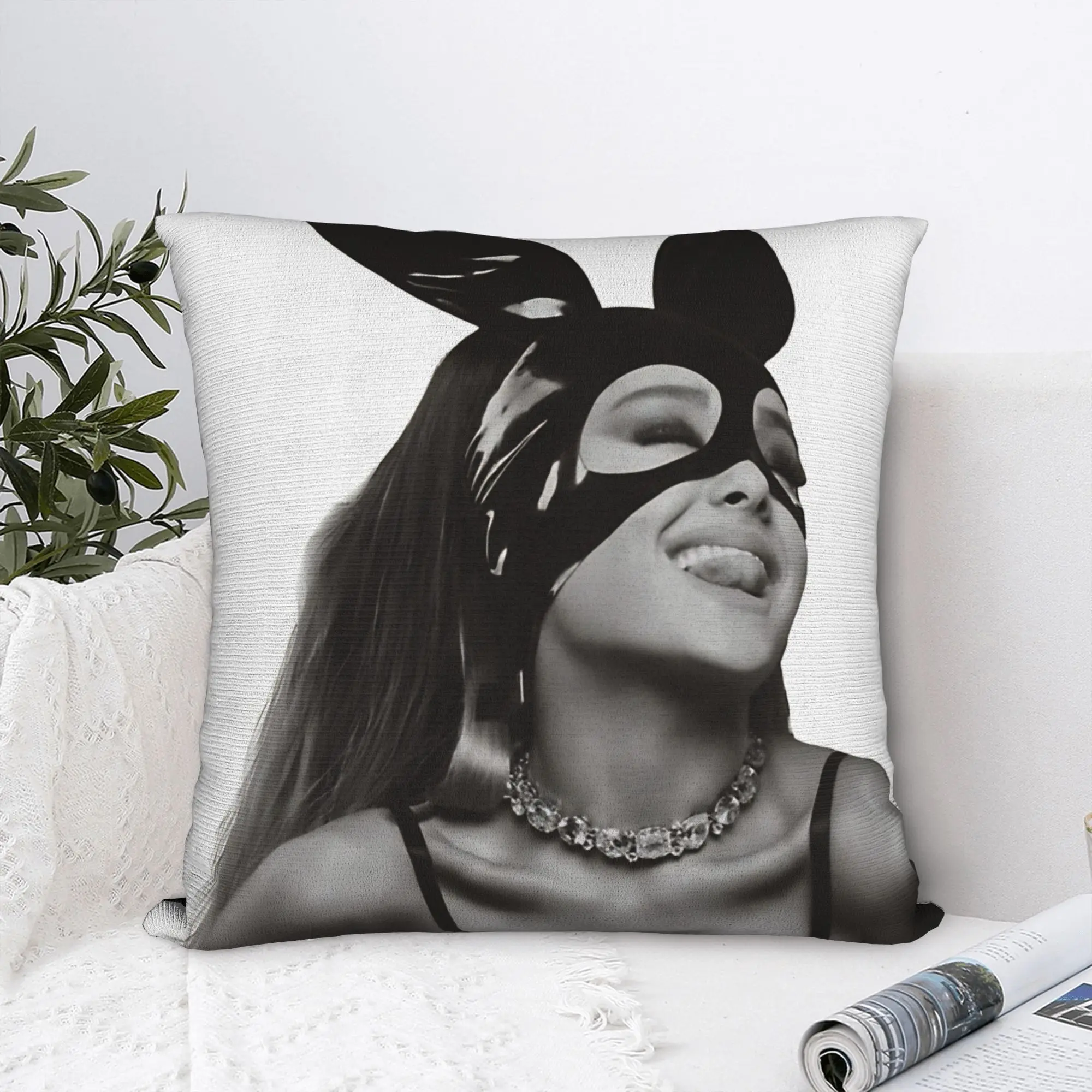 Singer Arianas Grandes Pillow Cover  Comfy Cushion Cover Funny Pillow Case For Living Room Bed Chair
