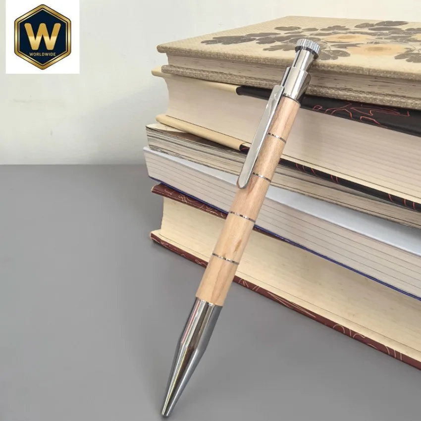 Luxury Maple Wooden Press Ballpoint Pen G2 0.5 Black Rollerball Core Business/Anniversary Office Gift Stationery On Sale