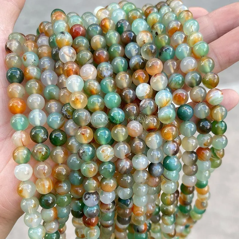 Dyed Color Peacock Agate Beads Natural Stone Round Loose Spacer 4 6 8 10 12mm For Jewelry Making Diy Necklace Bracelet Accessory