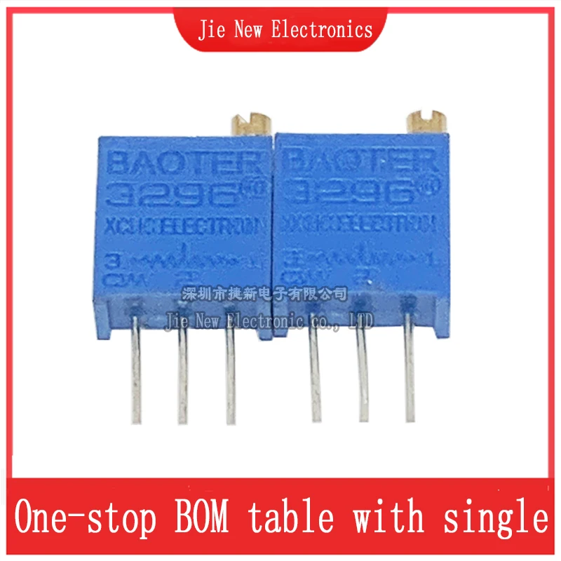 50pcs 3296W Multiturn Trimmer Potentiometer Kit High Precision 3296 Variable Resistor With Free Box electronic diy kit