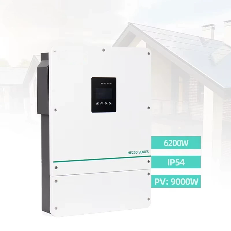 High Quality Competitive Price IP54 6.2kW Dual/Single Pure Sine Wave Solar Hybrid Inverter MPPT Technology