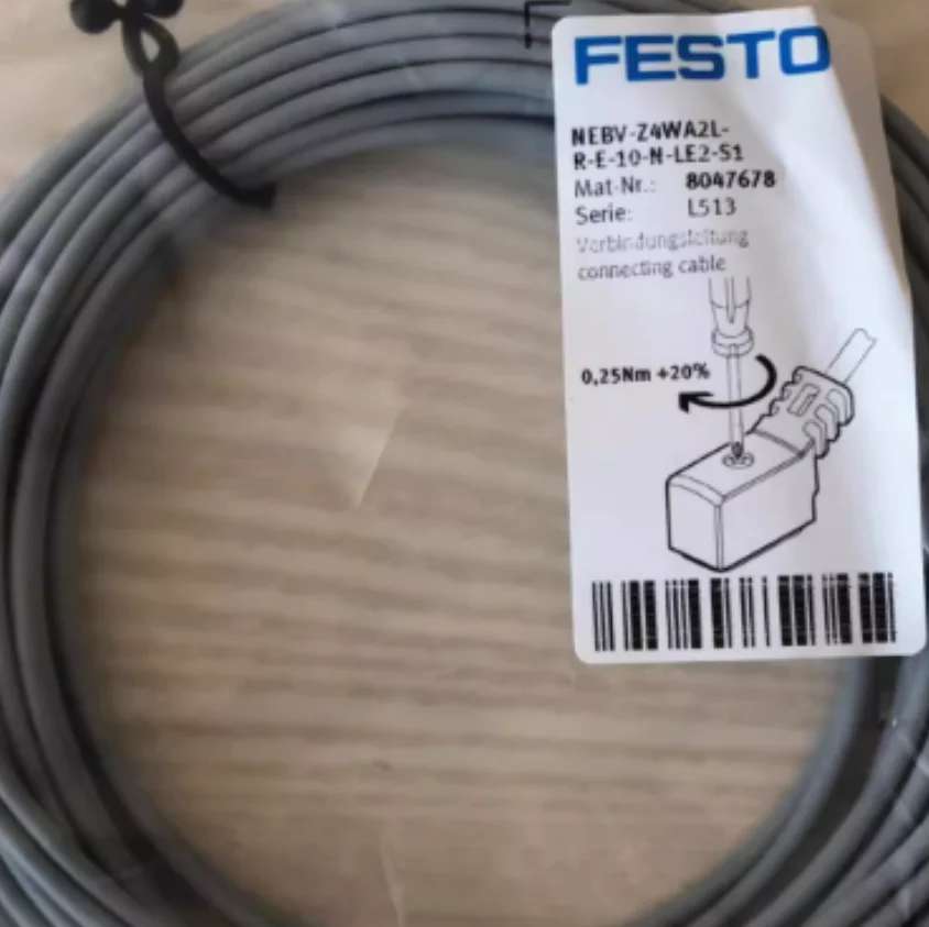 New original FESTO Connecting line NEBV-Z3WA2L-R-E-5-N-LE2-S1 NEBV-Z4WA2L-R-E-10-N-LE2-S1