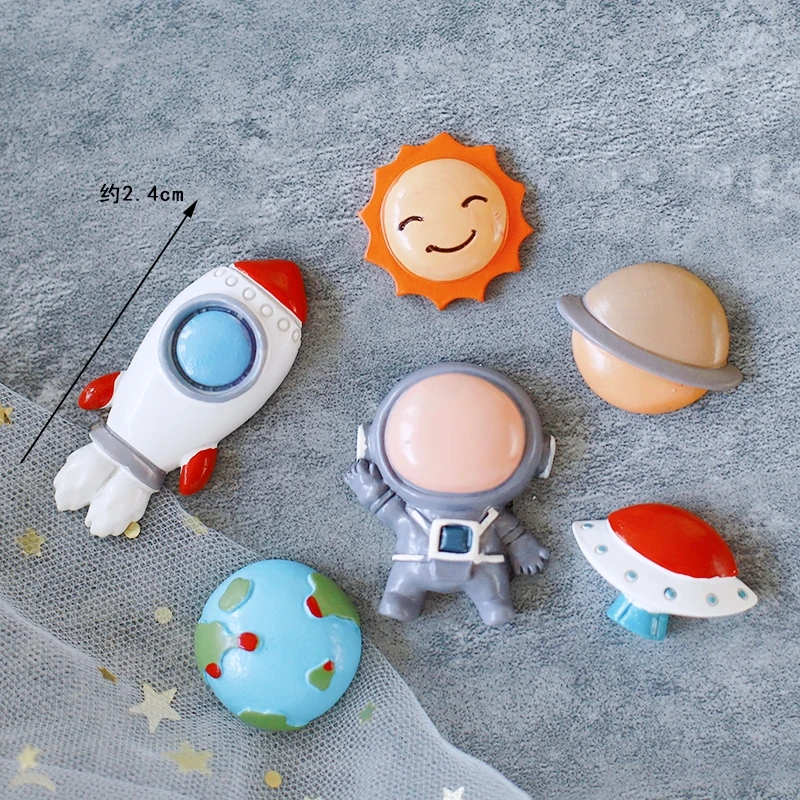 Decor Cake Topper Astronaut Space Boy Birthday Party Decorations UFO Kids Decor Cake Topper Dessert Baby Shower DIY Decor Part