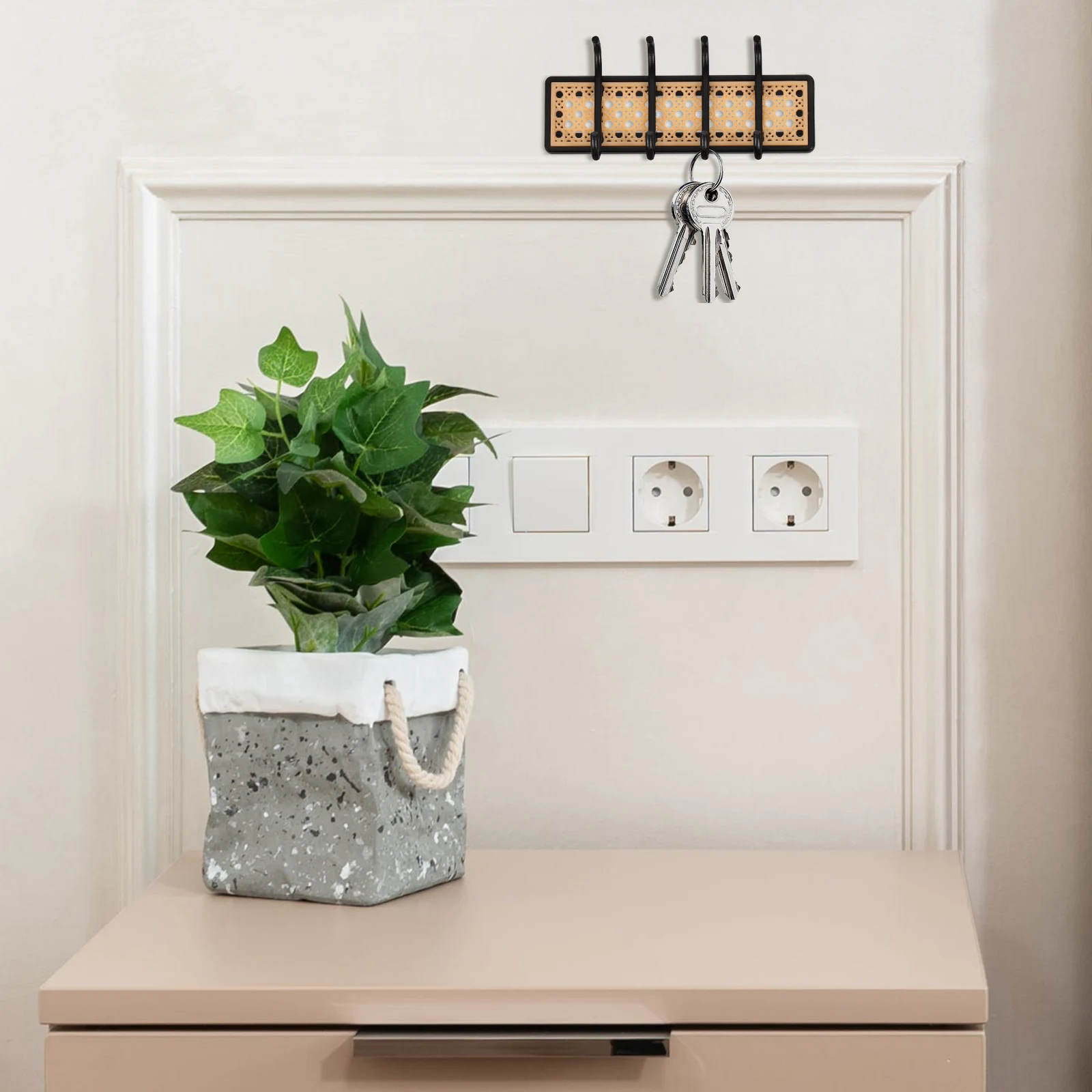 

Coat Rack Key Hook for Mini House Wall-Mounted Storage Hanger Realistic Interior Decor Accessory for Dollhouse DIY Design