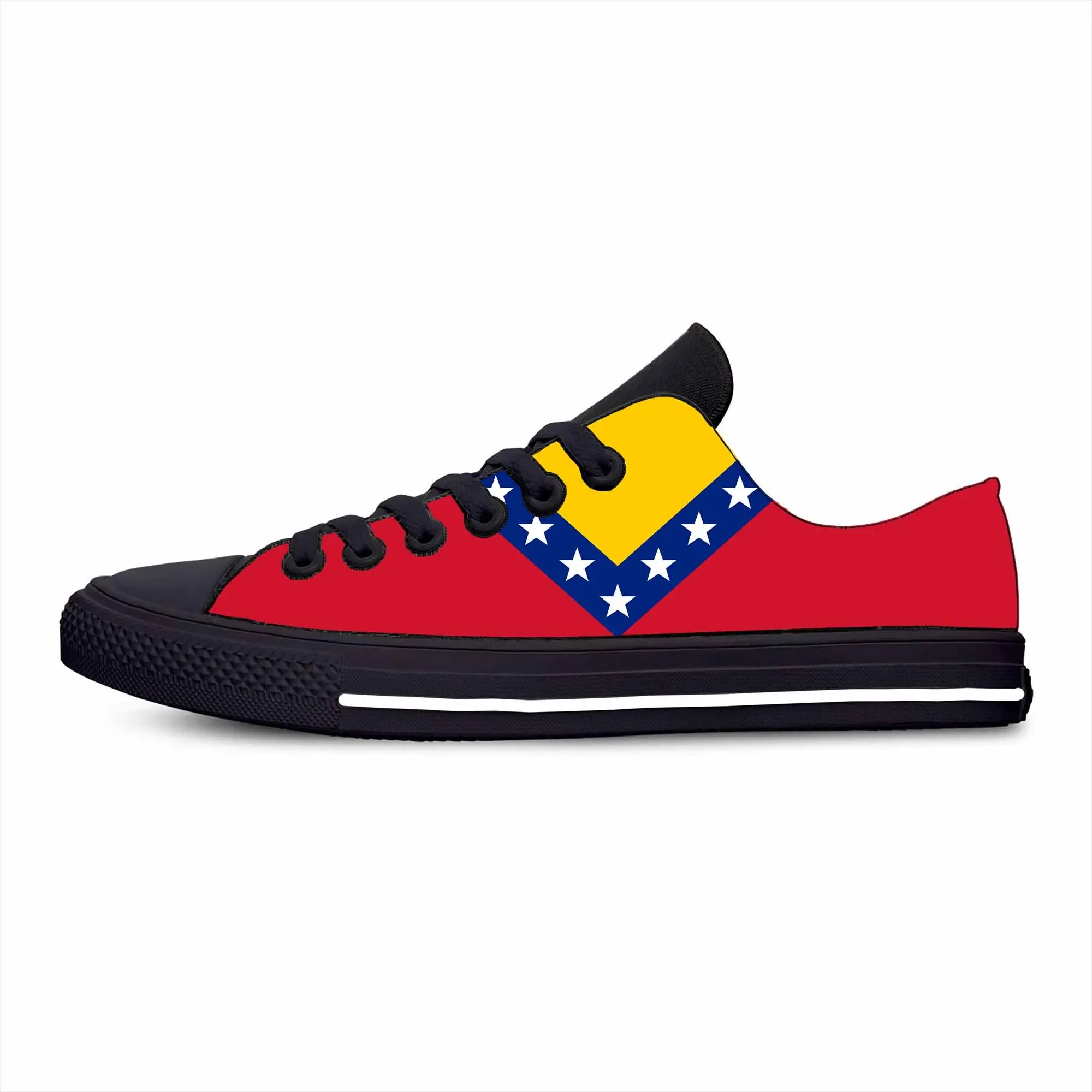 Venezuela Venezuelan Flag 7 Stars Patriotic Pride Casual Cloth Shoes Low Top Comfortable Breathable 3D Print Men Women Sneakers