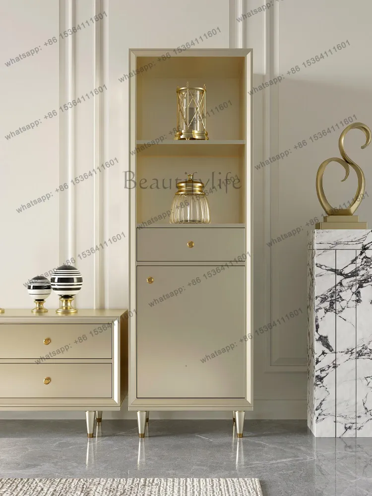 PG living room solid wood wine storage cabinet small apartment special light luxury new high-end  display cabinet wall rack