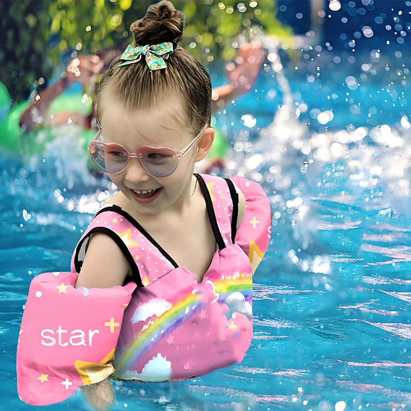 

Children's Swimming Buoyancy Jacket Non-Inflatable Life Jacket Baby Swimming Equipment with Floating Rings for Water Safety